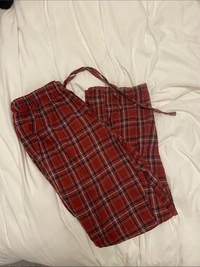 Women Red Plaid Lounge Pants - Casual Comfort